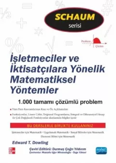 İşletmeciler ve İktisatçılara Yönelik MATEMATİKSEL YÖNTEMLER 