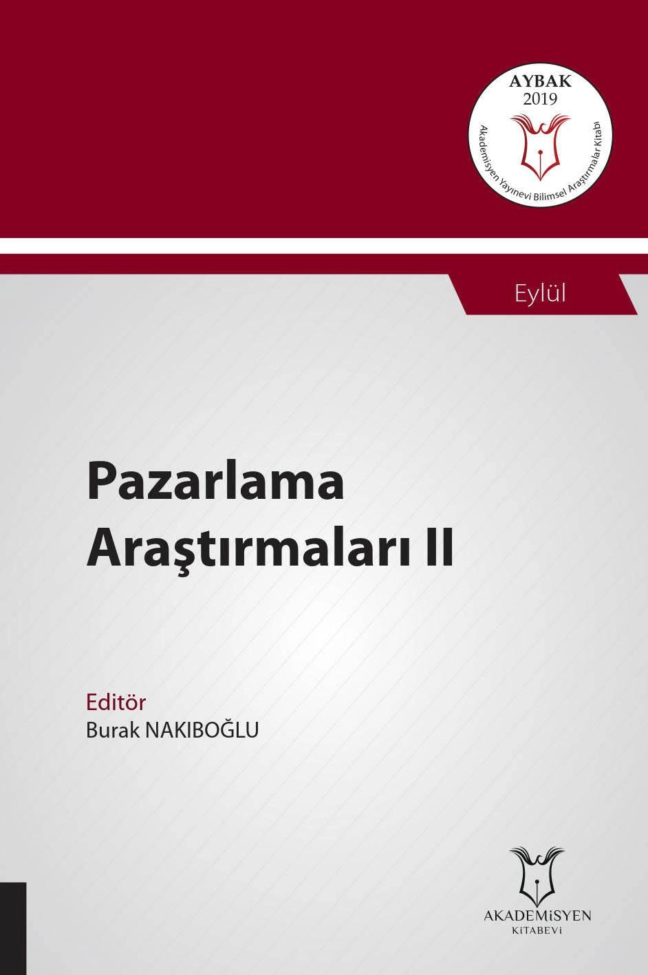 Pazarlama Araştırmaları II ( AYBAK 2019 Eylül )